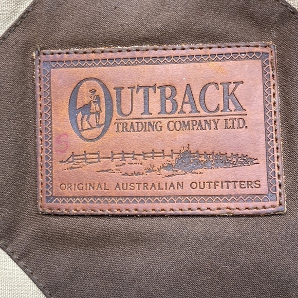 Outback Trading Company Brown Oilskin Leather Duster Jacket Small Western - Picture 9 of 16